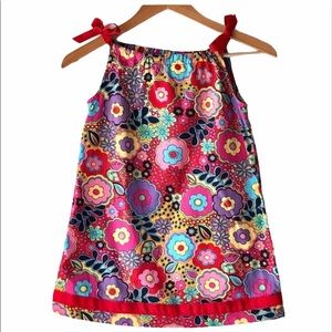 Hanna Andersson Red Bright Floral Pillowcase Dress